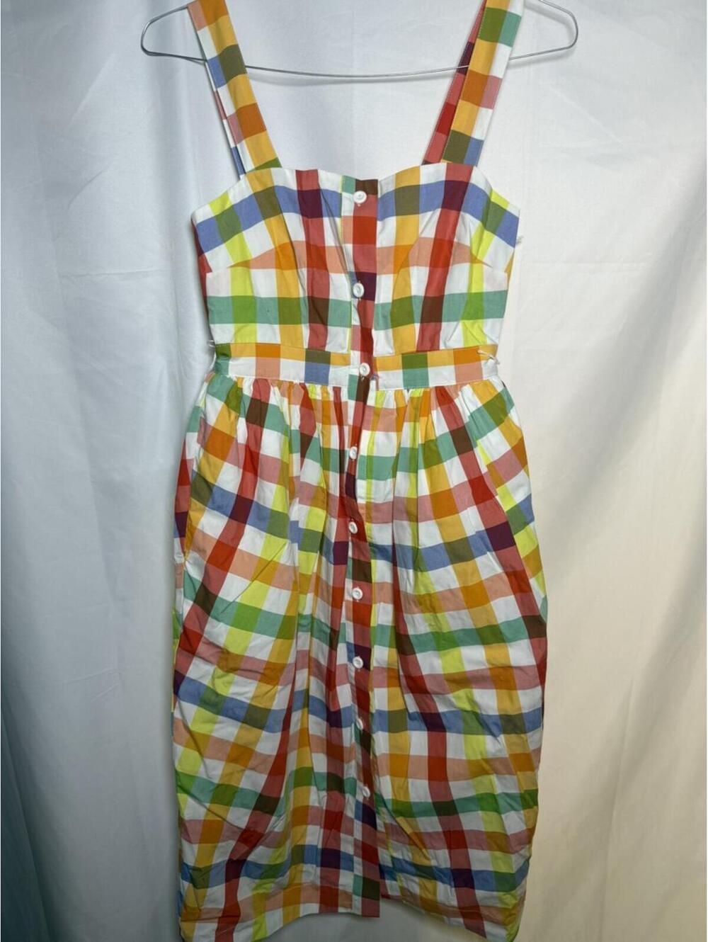 Christopher John Rogers Target Womens Plaid Sundress Size 0 Multicolor Gingham